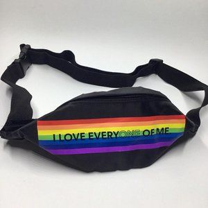 NEW Calvin Klein Fanny Pack Rainbow Pride I Love Everyone Of Me Reversible